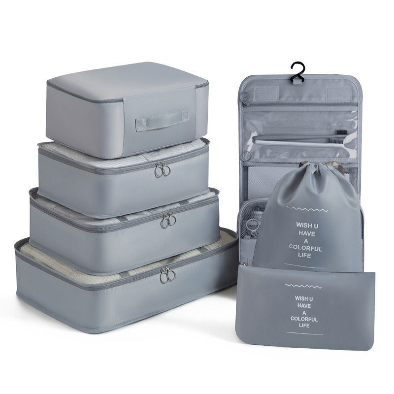 Travel Accessories Toiletry Bag - ชุดจัดเก็บสัมภาระสำหรับนักศึกษาหอพัก กระเป๋าจัดระเบียบแบบหลายช่องสำหรับเสื้อผ้า ของใช้ในห้องน้ำ รองเท้า และเสื้อผ้า