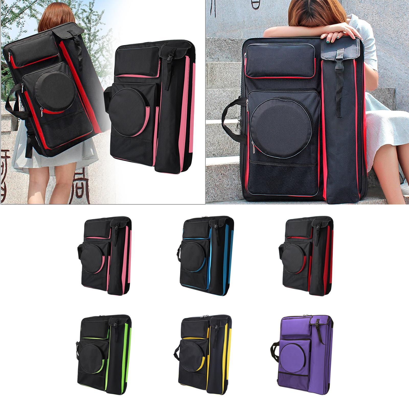 Travel Accessories Drawing - กระเป๋าเป้สะพายหลังสำหรับศิลปิน ผ้าอ็อกซ์ฟอร์ด ใส่กระดาษ A4 สำหรับใส่กระดานวาดภาพ กระเป๋าใส่ของสำหรับเดินทาง