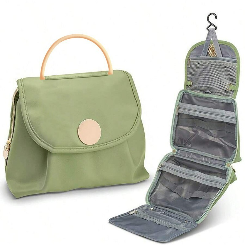 Travel Accessories Toiletry Bag - กระเป๋าใส่เครื่องสำอางกันน้ำแบบแขวนสำหรับเดินทางสำหรับผู้หญิง กระเป๋าเครื่องสำอางอเนกประสงค์สำหรับใส่อุปกรณ์อาบน้ำ