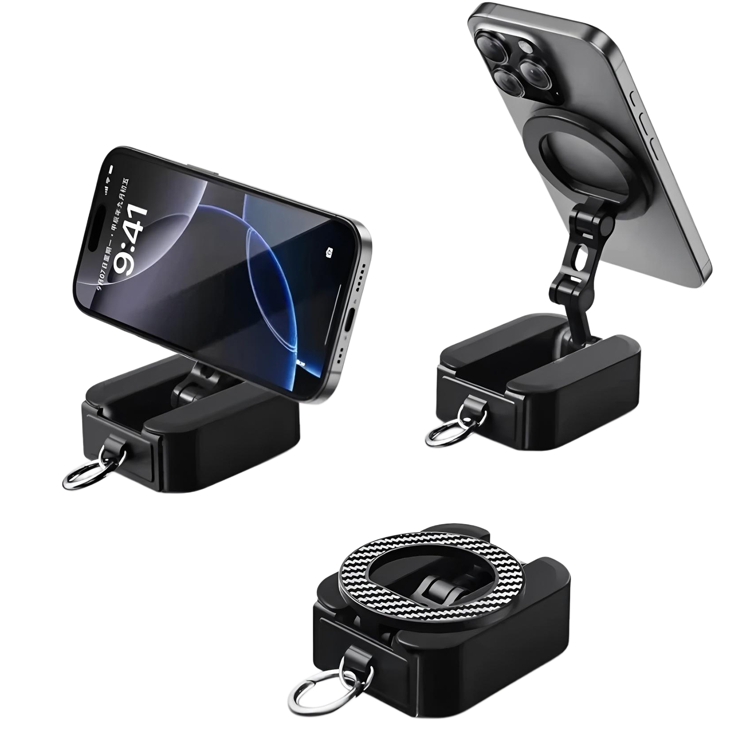 Phone Holder Airplane - ขาตั้งโทรศัพท์แม่เหล็กแบบพับได้และยืดหดได้ พกพาสะดวกสำหรับเดินทาง ใช้ได้กับโต๊ะ เครื่องบิน รถไฟ สำหรับ