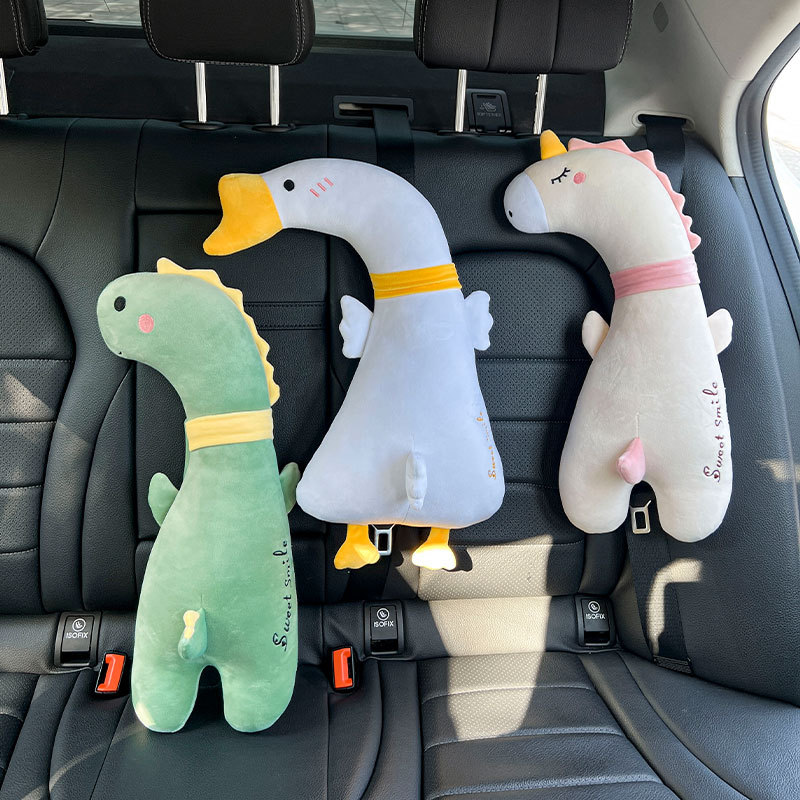 Travel Accessories For 4 Year Old - รถที่นั่งไหล่ Pad การ์ตูนสัตว์เลี้ยงออกแบบสําหรับเด็กป้องกัน Strangling และ Sleep