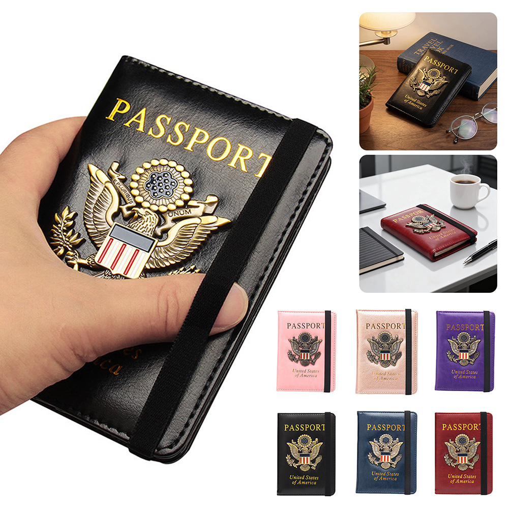 Travel Accessories Rfid - ที่ใส่พาสปอร์ต RFID สำหรับการเดินทาง ที่ใส่พาสปอร์ตกันน้ำแบบใหม่ พร้อมตราโลหะ 3