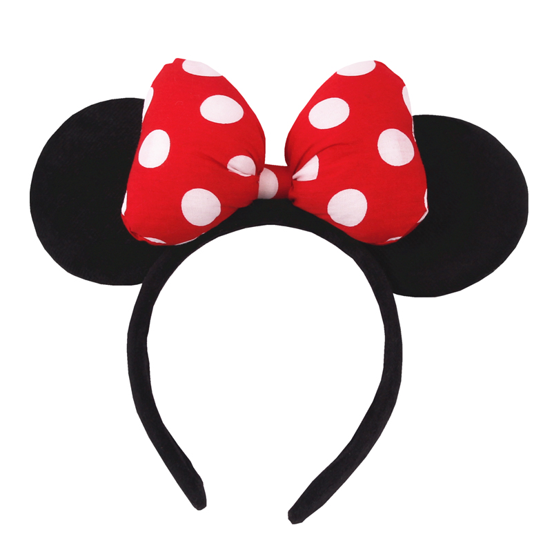 Travel Accessories For 4 Year Old - ที่คาดผมหูหนูปี 2023 สำหรับเด็กผู้หญิงและผู้ใหญ่ โบว์ลายจุดขนาด 5 นิ้ว