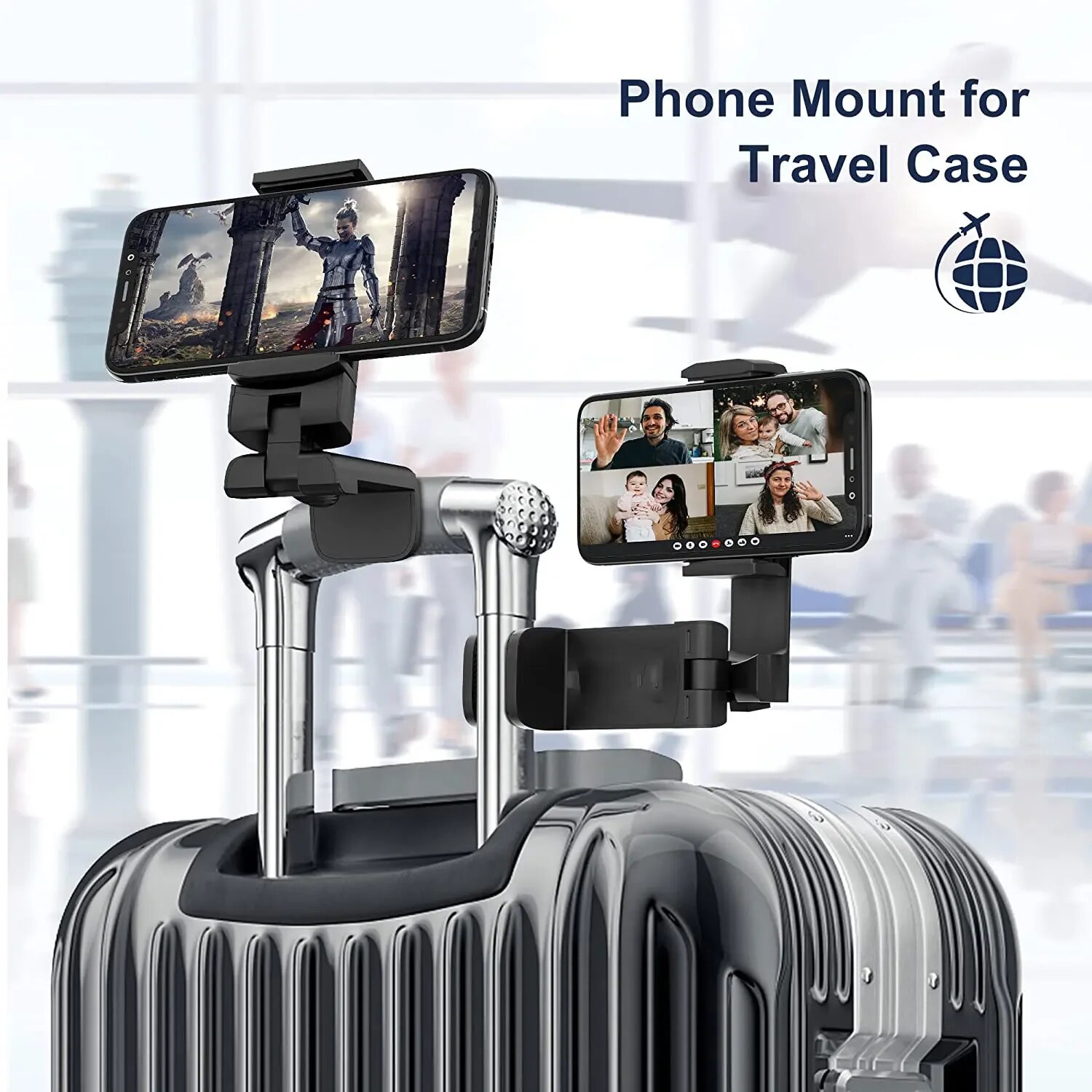 Phone Holder Airplane - Universal 360 หมุนพับเครื่องบินผู้ถือโทรศัพท์ท่องเที่ยวขาตั้ง Mount โต๊ะ Lazy