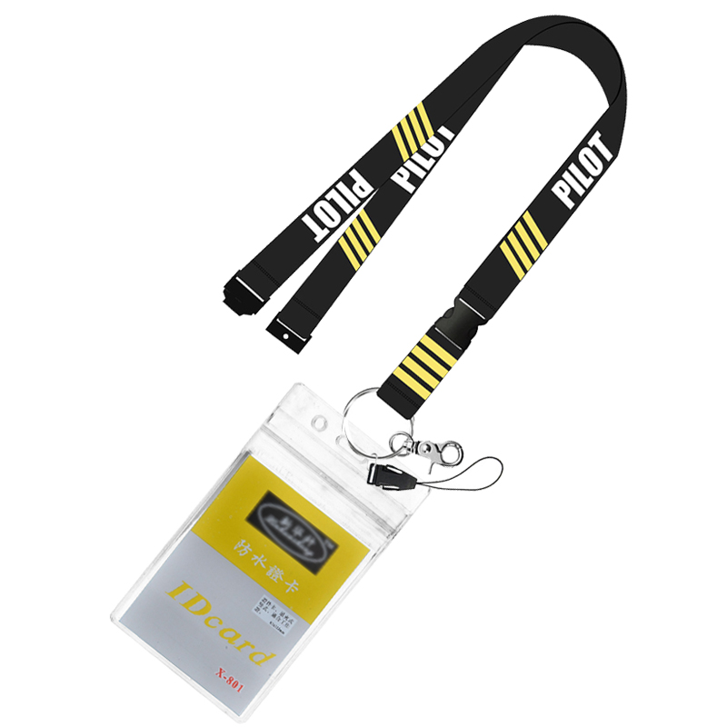 Phone Holder Airplane - 1 ชุดนักบินคอ Lanyard สําหรับคีย์ Hall Pass