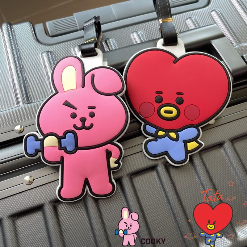 Travel Accessories Deals - พวงกุญแจการ์ตูน BT21 น่ารัก สไตล์คาวาอี้ ใช้ได้ทั้งชายหญิง ใช้ติดกระเป๋าเดินทาง