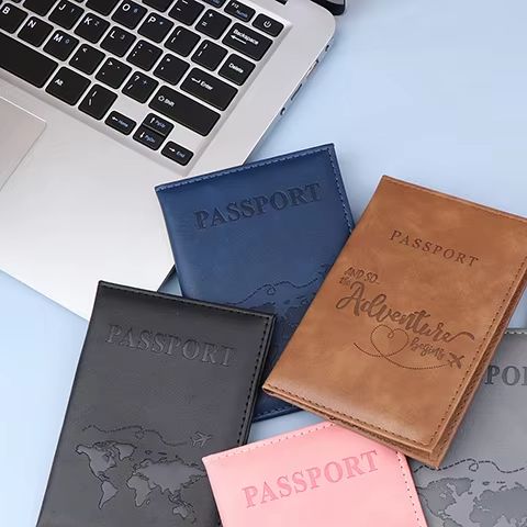 Travel Wallet Slim - ยูนิเซ็กส์หนัง PU ปกหนังสือเดินทาง SLIM TRAVEL PASSPORT