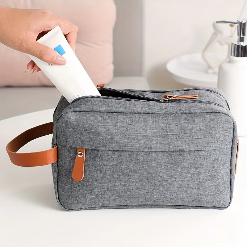 Travel Accessories Toiletry Bag - กระเป๋าเครื่องสำอางพกพาขนาดใหญ่ กระเป๋าเก็บของสำหรับเดินทางแบบ Cationic แบ่งช่องใส่ของ กระเป๋าใส่เครื่องสำอางแบบถือ