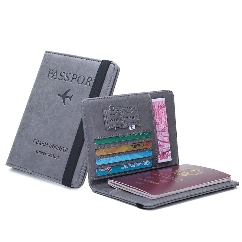 Travel Accessories Rfid - ซองจัดระเบียบเอกสารแบบกระเป๋าสตางค์สำหรับใส่บัตรที่ใส่หนังสือเดินทางเวลาเดินทางปกหนังสือเดินทางหนังแบบยืดหยุ่นได้สินค้าใหม่