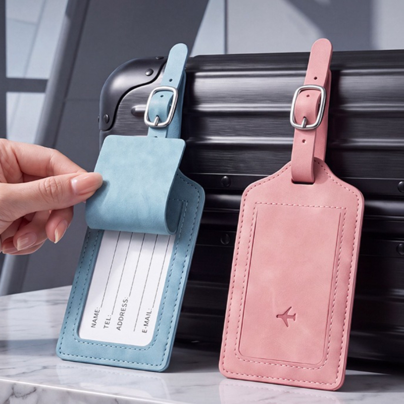Travel Accessories Bag For Men - ป้ายติดกระเป๋าเดินทางหนัง PU 1 ชิ้น สำหรับผู้หญิงและผู้ชาย อุปกรณ์เสริมการเดินทาง