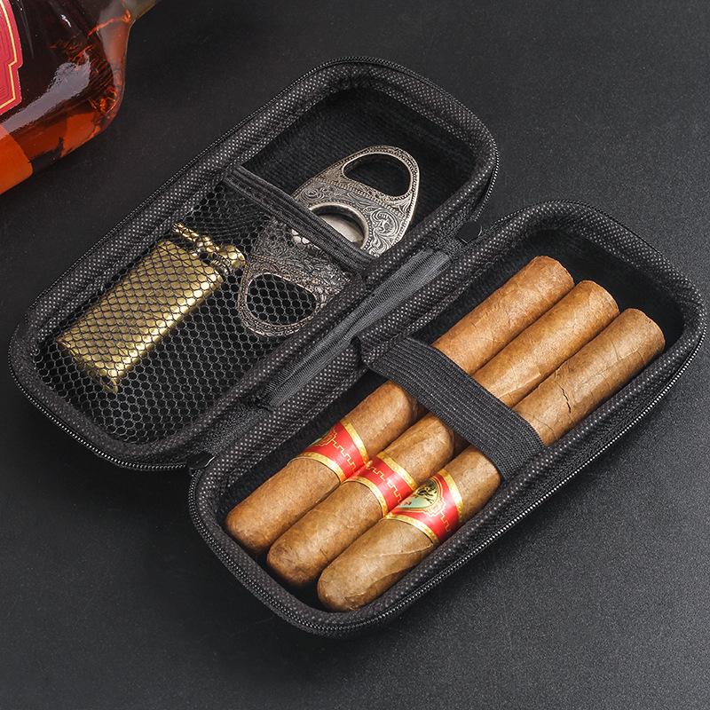 Travel Accessories Gadget - กระเป๋าใส่ซิการ์แบบพกพา 1 ชิ้น ทำจากวัสดุ EVA น้ำหนักเบา