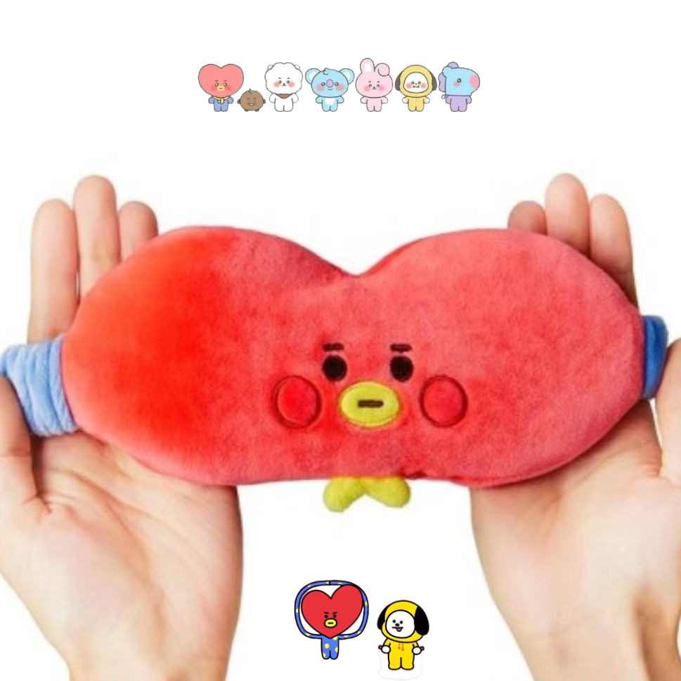 Travel Accessories Deals - หน้ากากปิดตาตุ๊กตา BT21 น่ารัก สไตล์การ์ตูน สำหรับเดินทาง พักผ่อนในออฟฟิศ