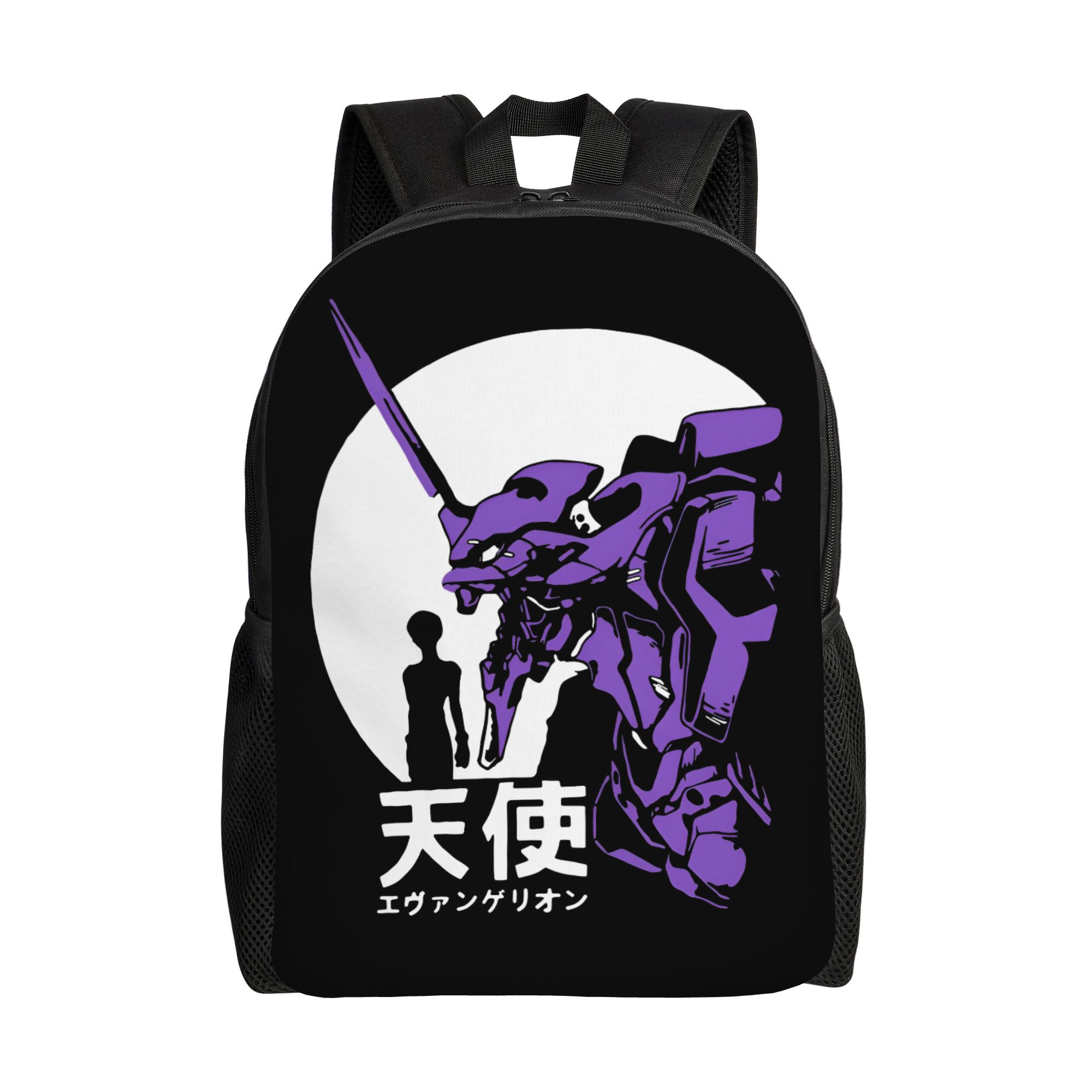 Travel Accessories Bag For Men - 3D พิมพ์ E-Evangelions กระเป๋าเป้สะพายหลังสไตล์เมชาการ์ตูนการ์ตูนวิทยาลัยโรงเรียนกระเป๋าเดินทางผู้หญิงผู้ชายกระเป๋าหนังสือเหมาะกับแล็ปท็อปขนาด 15 นิ้ว