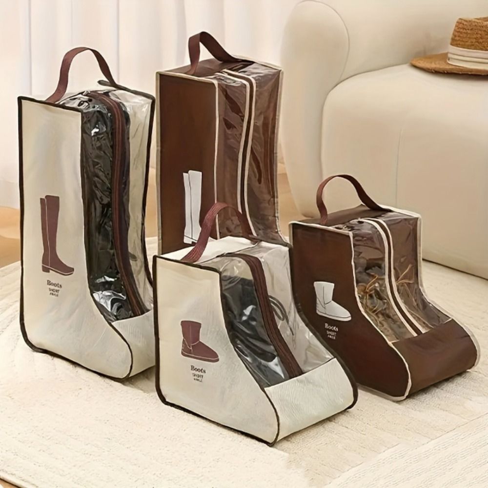 Shoe Bag Travel - กระเป๋าเก็บรองเท้าบูทกันน้ำคุณภาพสูง ป้องกันความชื้น พับเก็บได้ สำหรับรองเท้าบูททรงสูง กระเป๋าจัดเก็บสำหรับเดินทาง ป้องกันรองเท้าเสียหาย