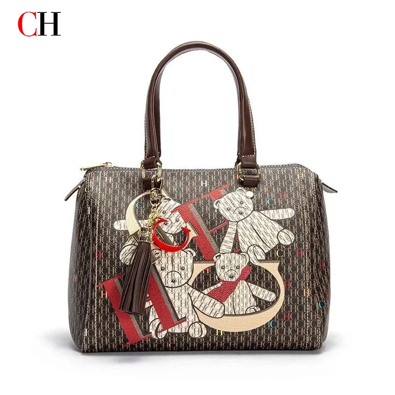Travel Accessories Luxury Brands - กระเป๋าถือทรงถังสำหรับสุภาพสตรี แบรนด์หรู ดีไซน์ใหม่ ความจุเยอะ ลายดอกไม้สวยงาม เหมาะสำหรับเดินทาง