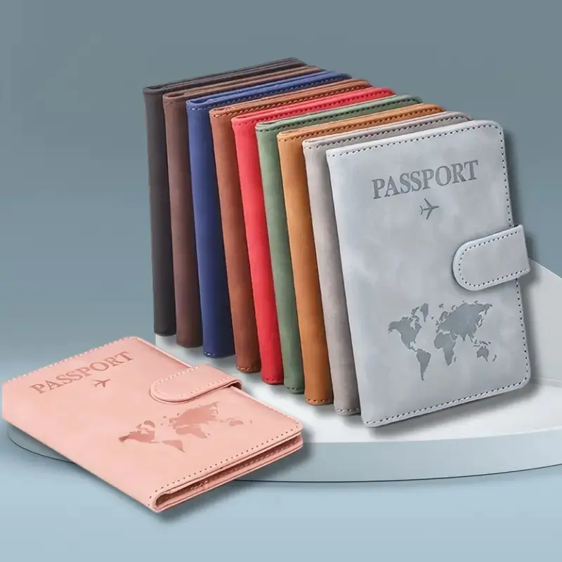 Travel Accessories Rfid - ที่ใส่พาสปอร์ตสำหรับเดินทางแบบป้องกัน RFID สำหรับทุกเพศ - ที่เก็บพาสปอร์ตป้องกันการโจรกรรมอย่างปลอดภัย -