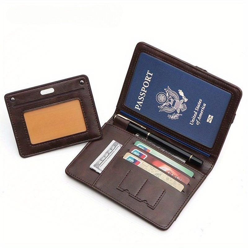 Travel Accessories Rfid - กระเป๋าใส่หนังสือเดินทางน้ำหนักเบา 1 ชิ้น ป้องกัน RFID ช่องใส่ของหลายช่อง