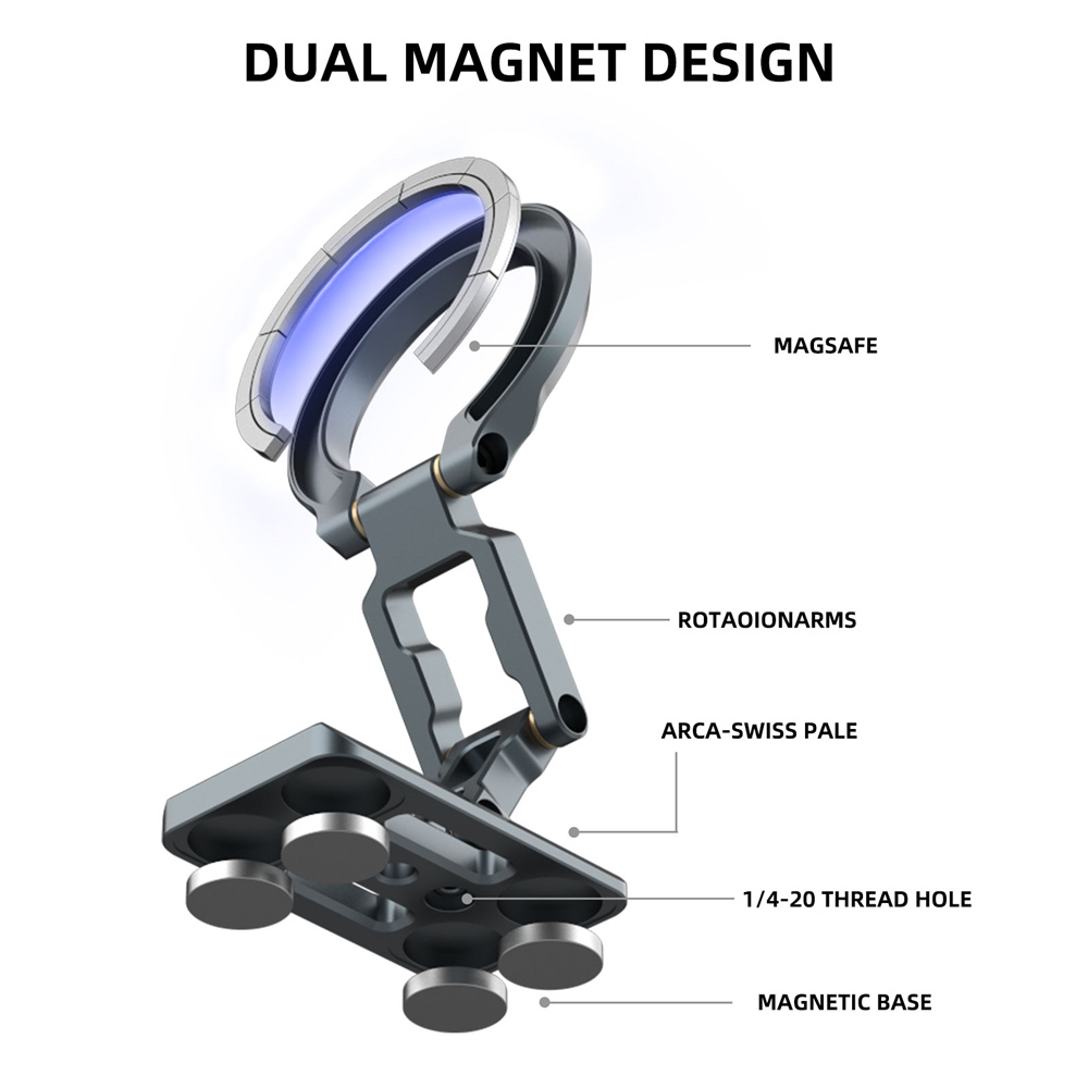 Dual ผู้ถือโทรศัพท์แม่เหล็กขาต - Phone Holder Airplane บทวิจารณ์และราคา