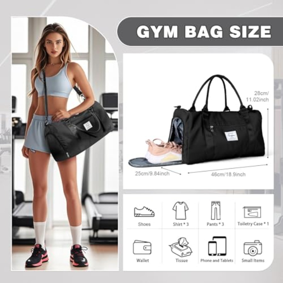 กระเป๋าเดินทางกีฬาสีดำขนาดเล็ก - Shoe Bag Travel บทวิจารณ์และราคา