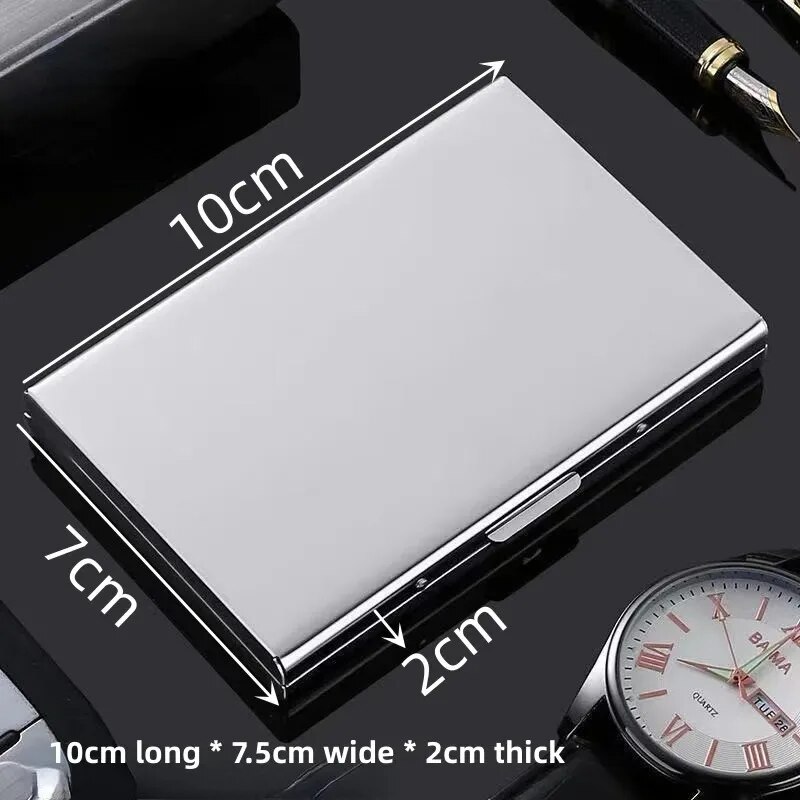 10 ช่องสแตนเลสผู้ถือบัตรเครดิต - Travel Wallet Slim บทวิจารณ์และราคา
