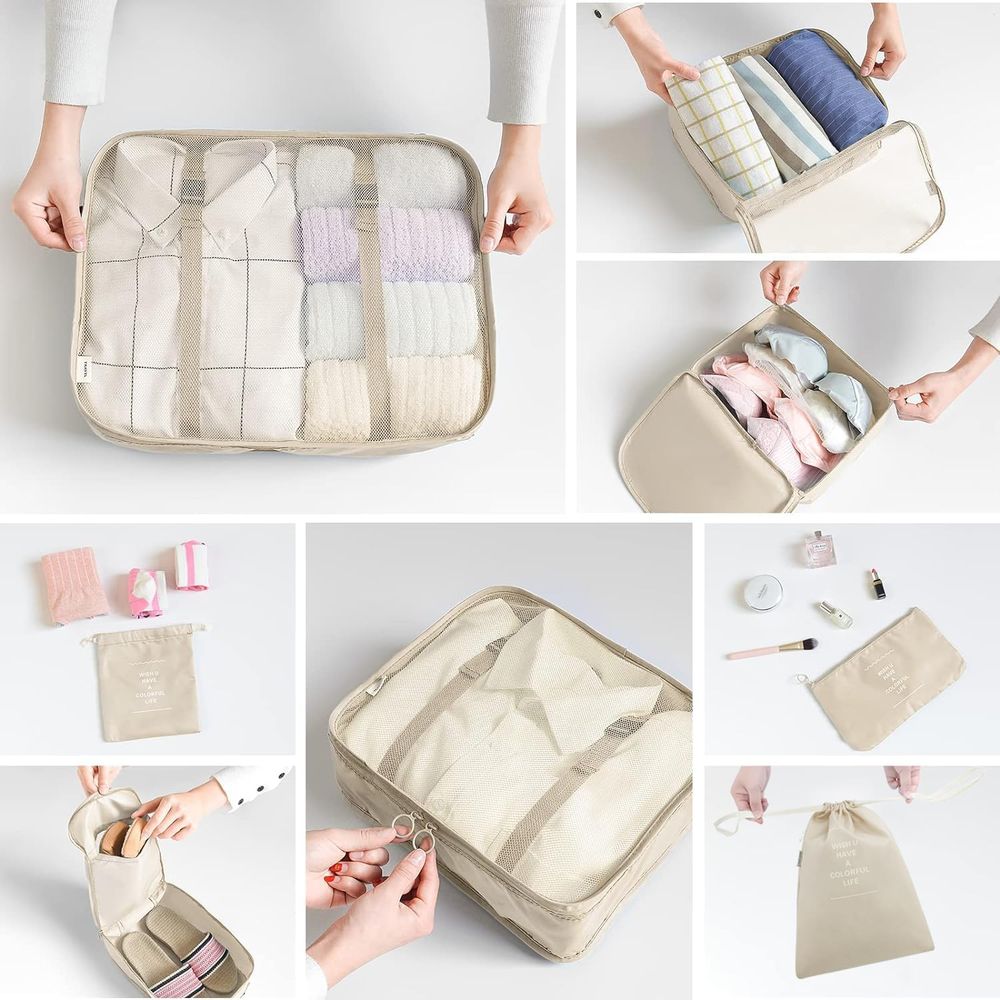 ชุดกระเป๋าจัดระเบียบสำหรับเดิน - Travel Accessories Toiletry Bag บทวิจารณ์และราคา
