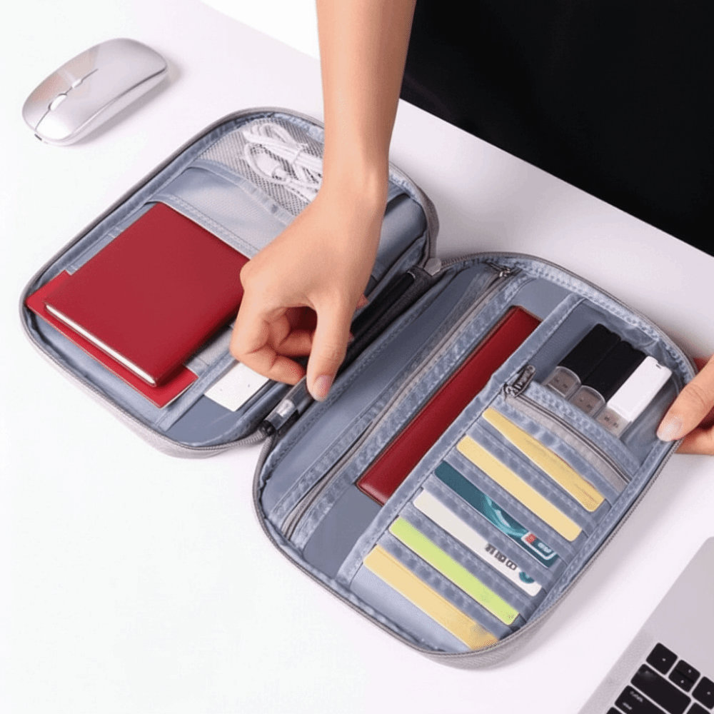 กระเป๋าใส่หนังสือเดินทางสีทึบส - Travel Accessories Bag For Men บทวิจารณ์และราคา