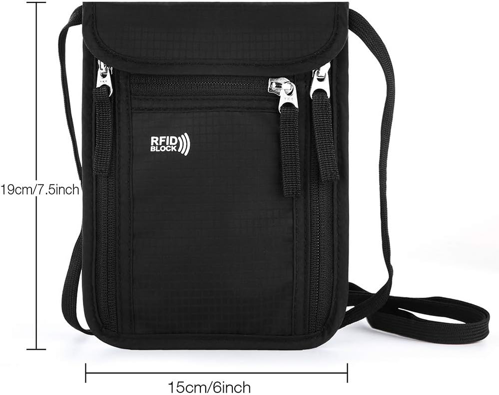 กระเป๋าใส่พาสปอร์ตแบบคล้องคอ 1 - Travel Accessories Rfid บทวิจารณ์และราคา